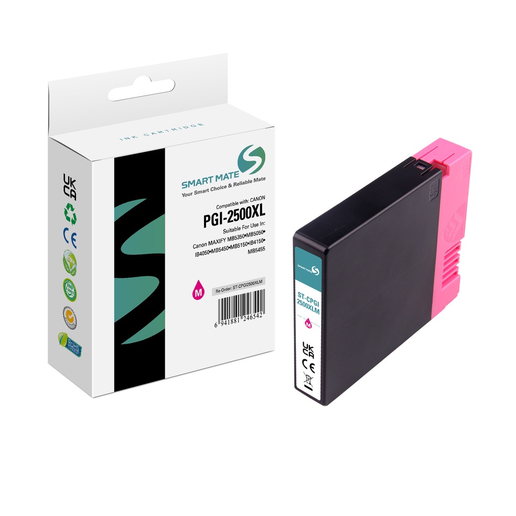 SMART MATE Compatible Canon 9266B001 (PGI-2500XL) Inkjet Cartridge Magenta