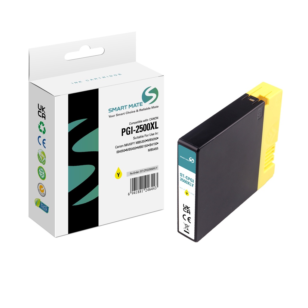 SMART MATE Compatible Canon 9267B001 (PGI-2500XL) Inkjet Cartridge Yellow