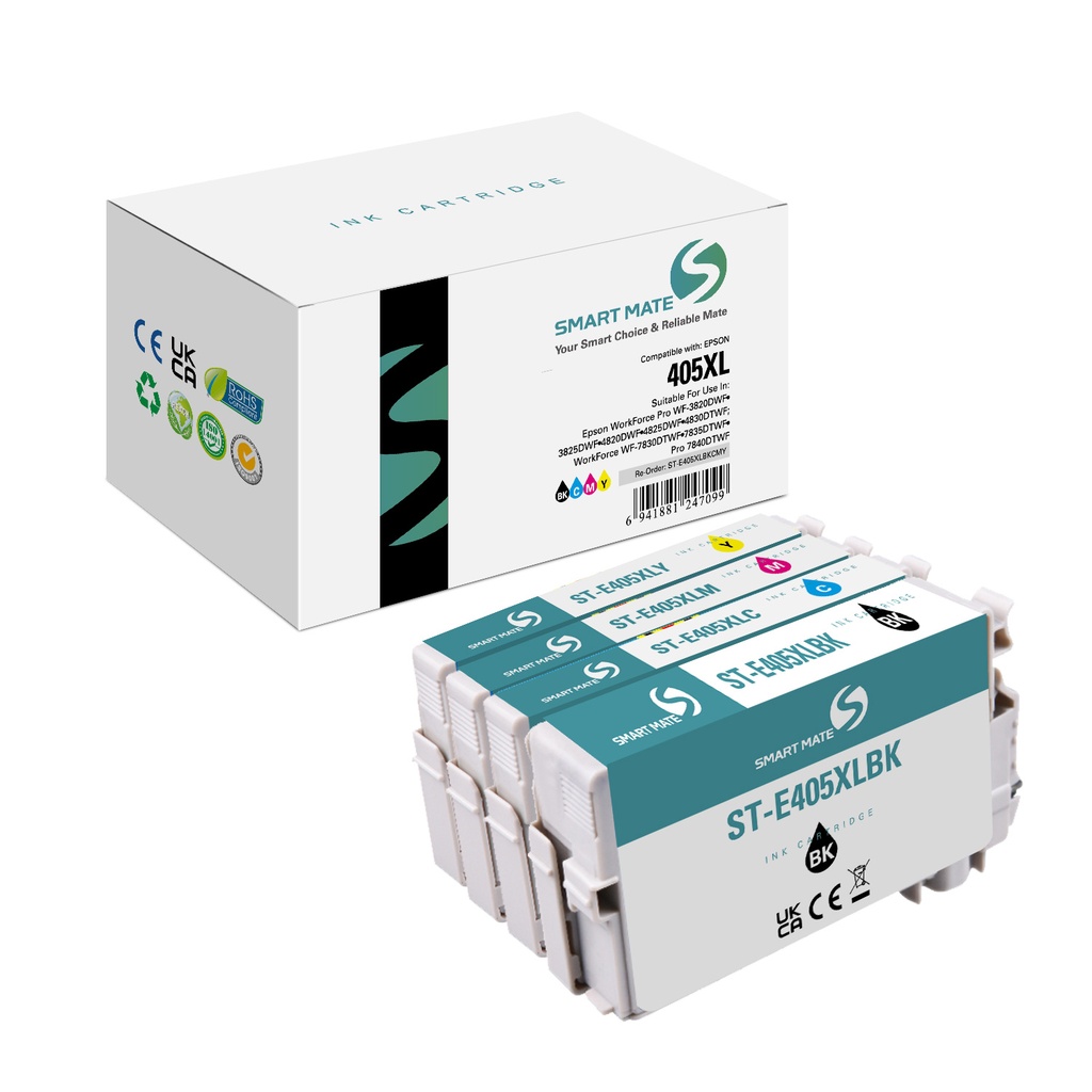 SMART MATE Compatible Epson C13T05H64010 (405XL) Inkjet Cartridge Black/Cyan/Magenta/Yellow