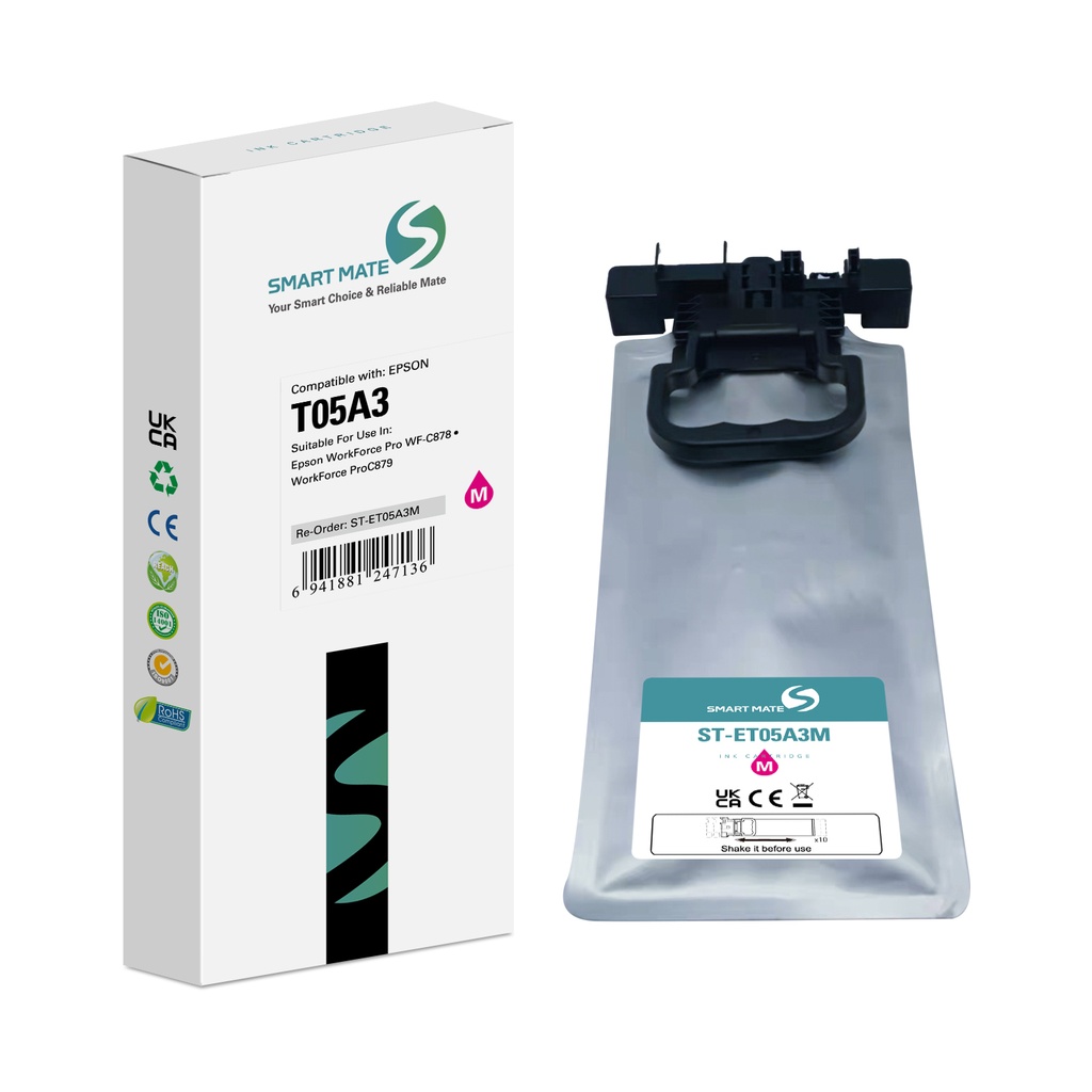 SMART MATE Compatible Epson C13T05A300 (T05A3) Inkjet Cartridge Magenta