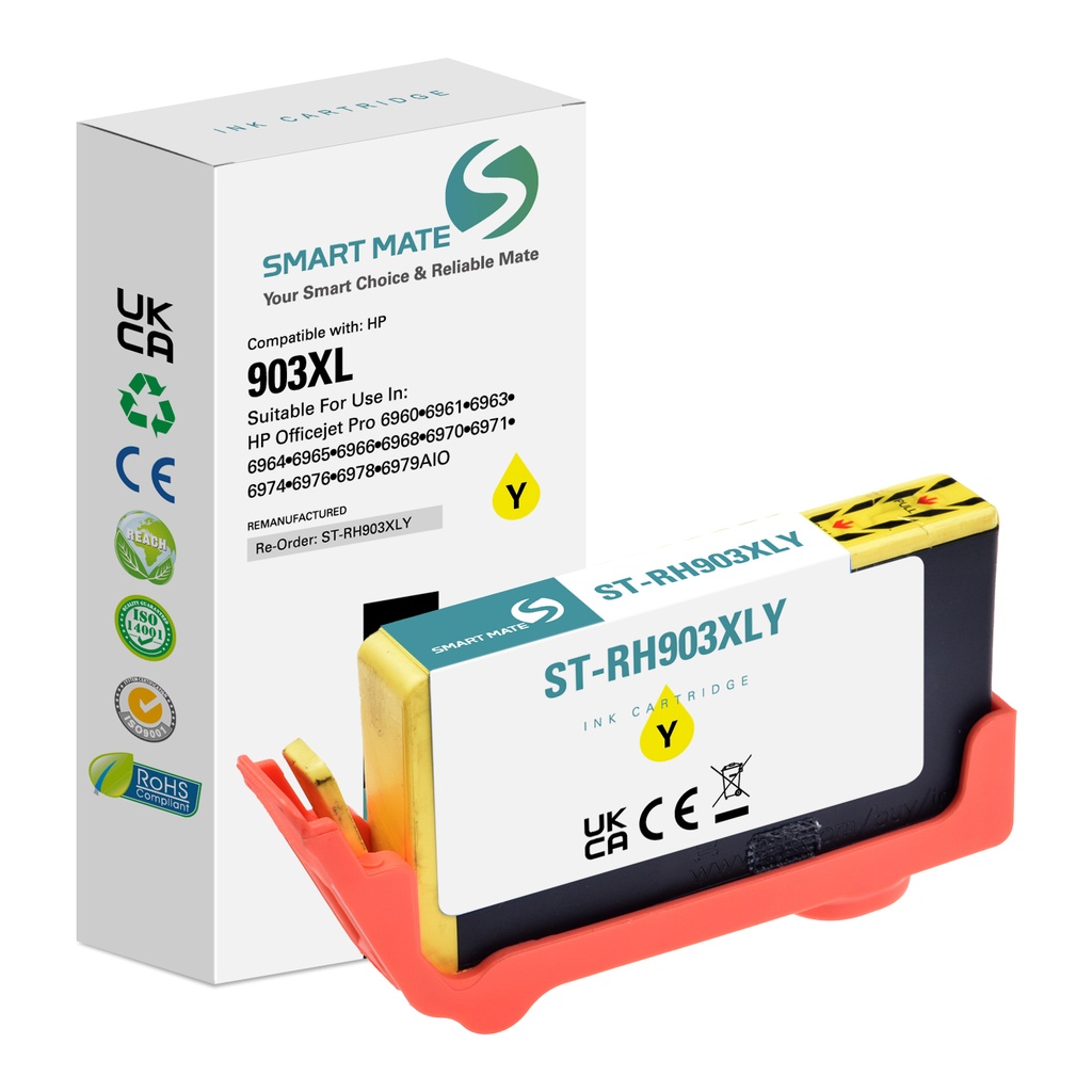 SMART MATE Remanufactured HP T6M11AE (903XL) Inkjet Cartridge Yellow