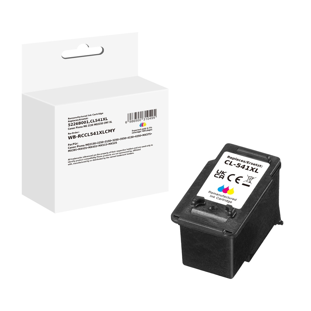 White Box Standard Remanufactured Canon 5226B001 (CL541XL) Inkjet Cartridge Cyan/Magenta/Yellow