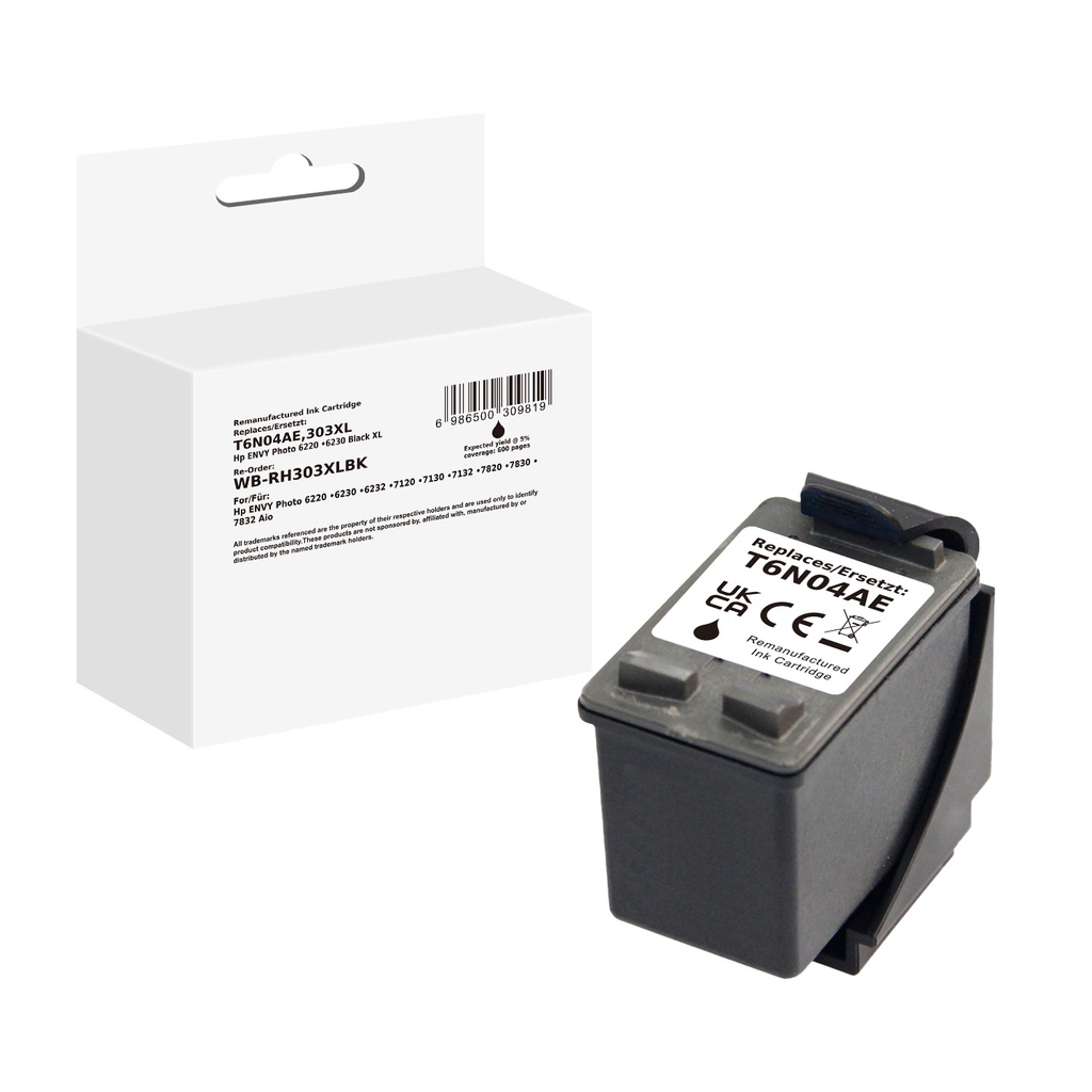 White Box Standard Remanufactured HP T6N04AE (303XL) Inkjet Cartridge Black