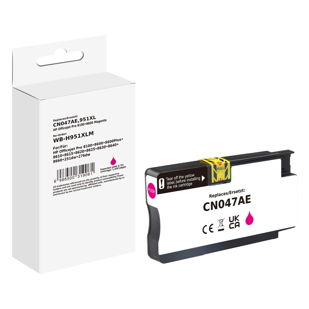 White Box Standard Compatible HP CN047AN (951XL) Inkjet Cartridge Magenta