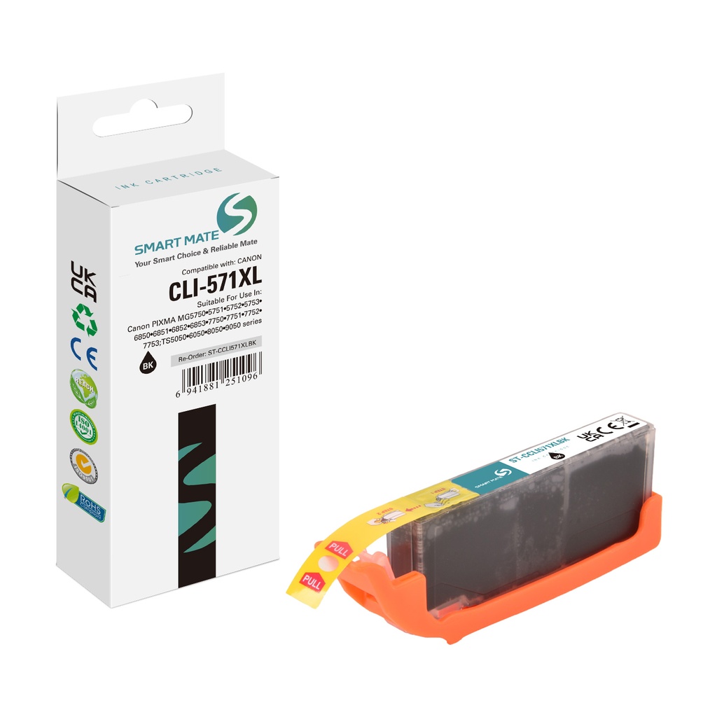 SMART MATE Compatible Canon 0331C001 (CLI-571XL) Inkjet Cartridge Black