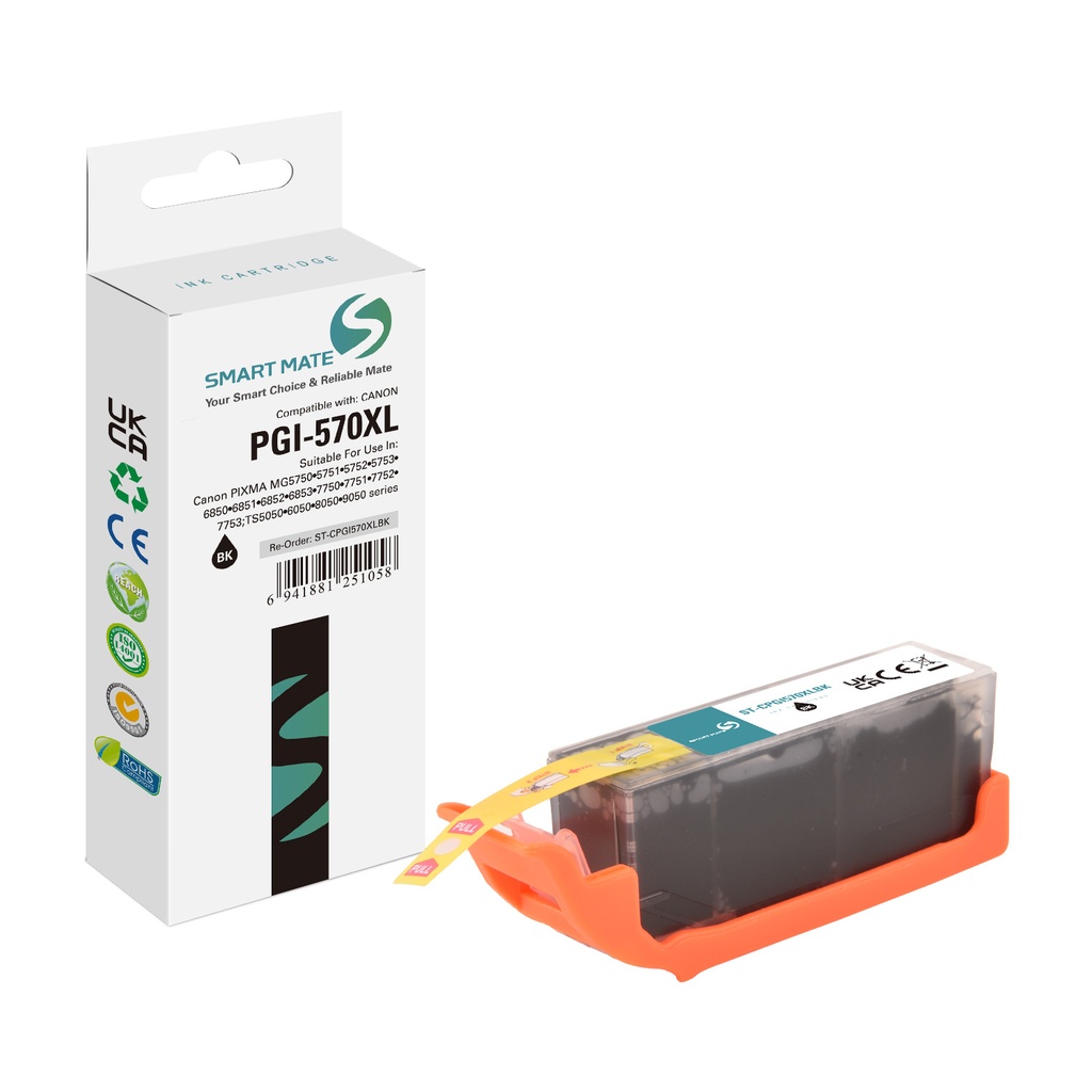 SMART MATE Compatible Canon 0318C001 (PGI-570XL) Inkjet Cartridge Black