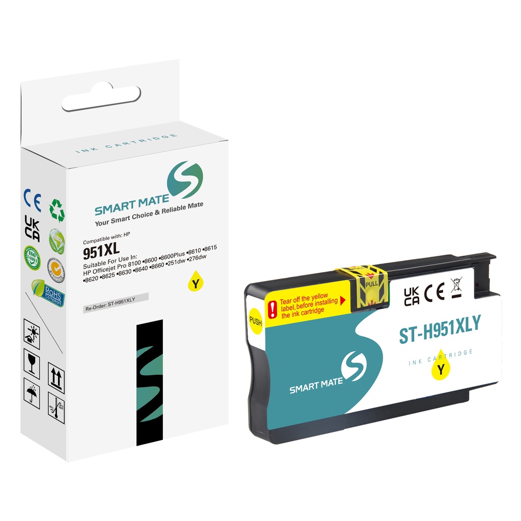 SMART MATE Compatible HP CN048AE (951XL) Inkjet Cartridge Yellow