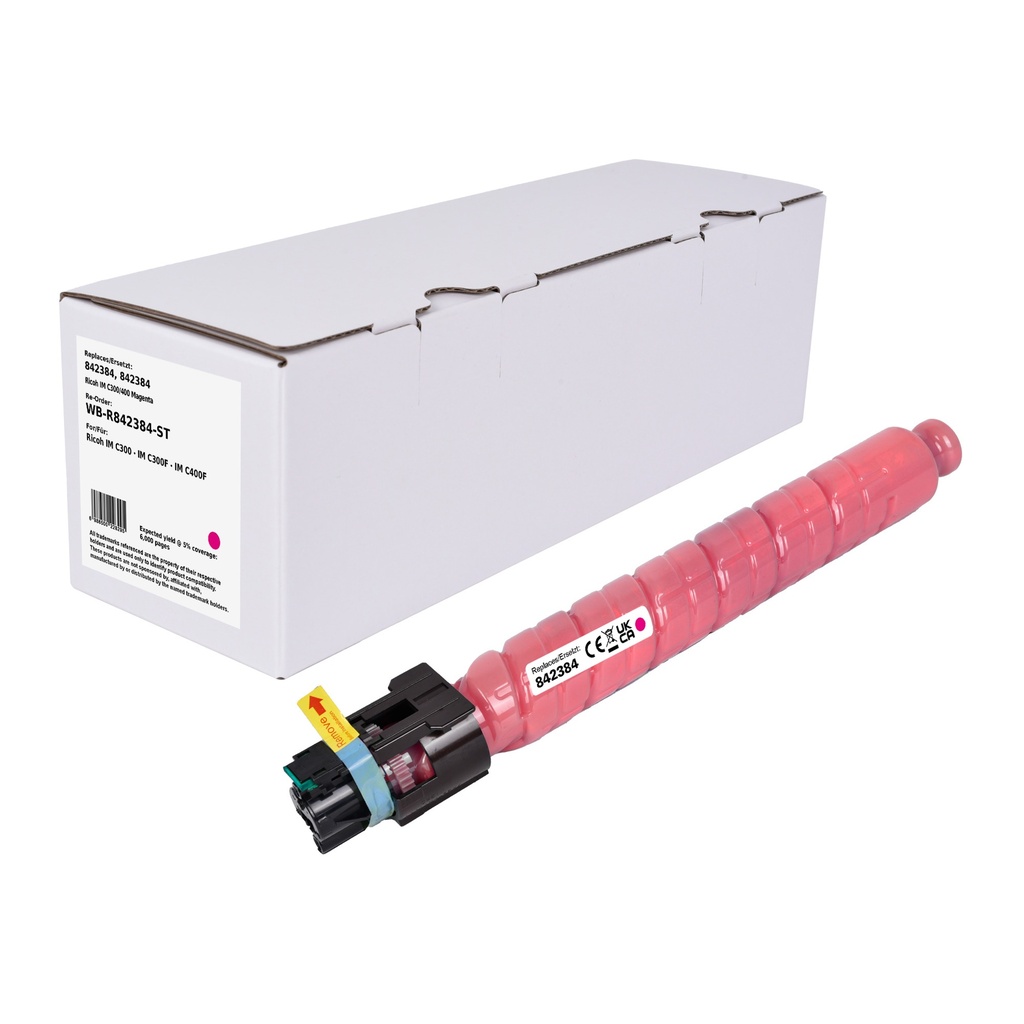 White Box Standard Remanufactured Ricoh 842384 Copier Toner Magenta