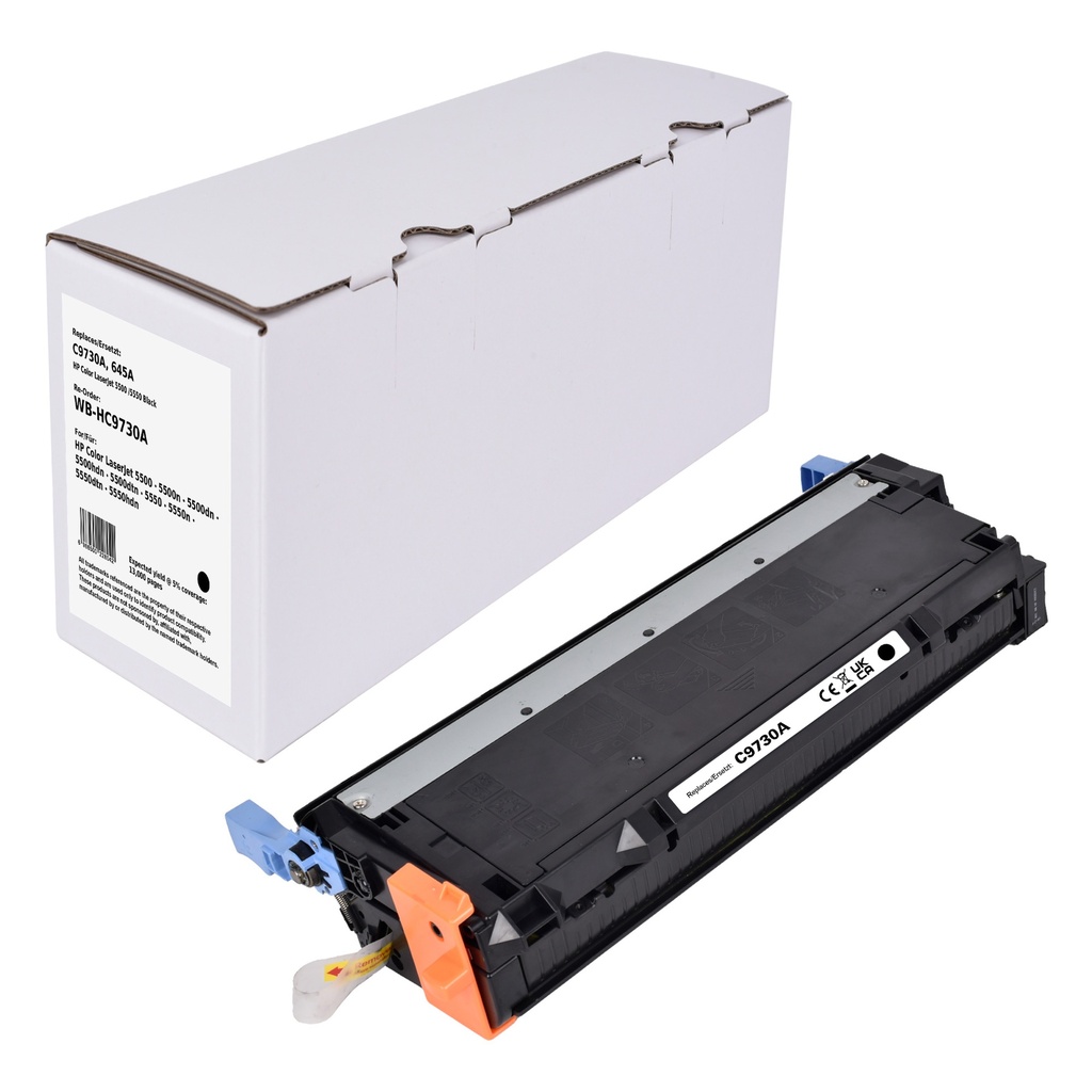 White Box Standard Remanufactured HP C9730A (645A) Toner Black