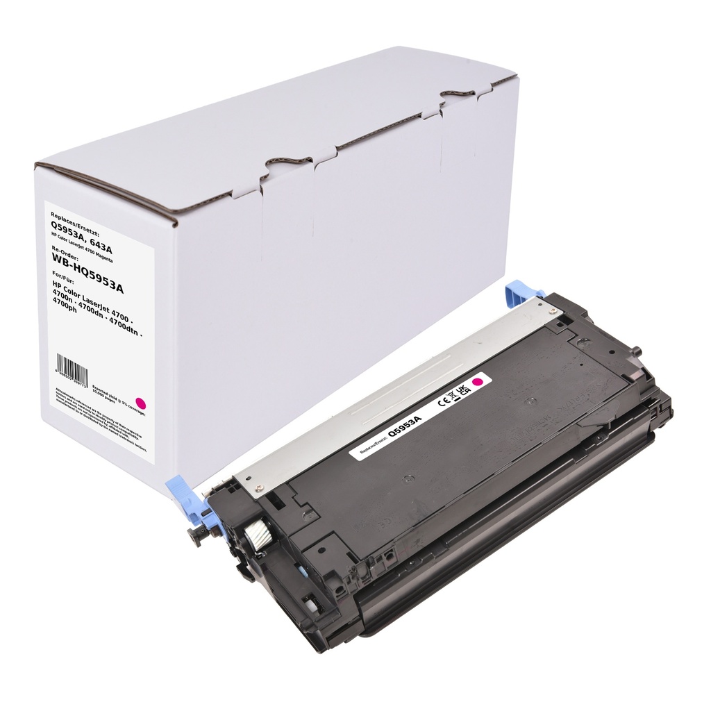 White Box Standard Remanufactured HP Q5953A (643A) Toner Magenta