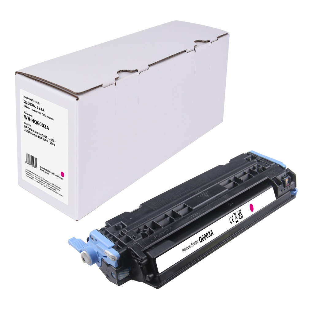 White Box Standard Remanufactured HP Q6003A (124A) Toner Magenta