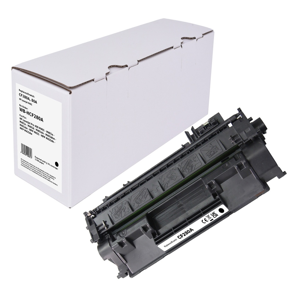 White Box Standard Remanufactured HP CF280A (80A) Toner Mono