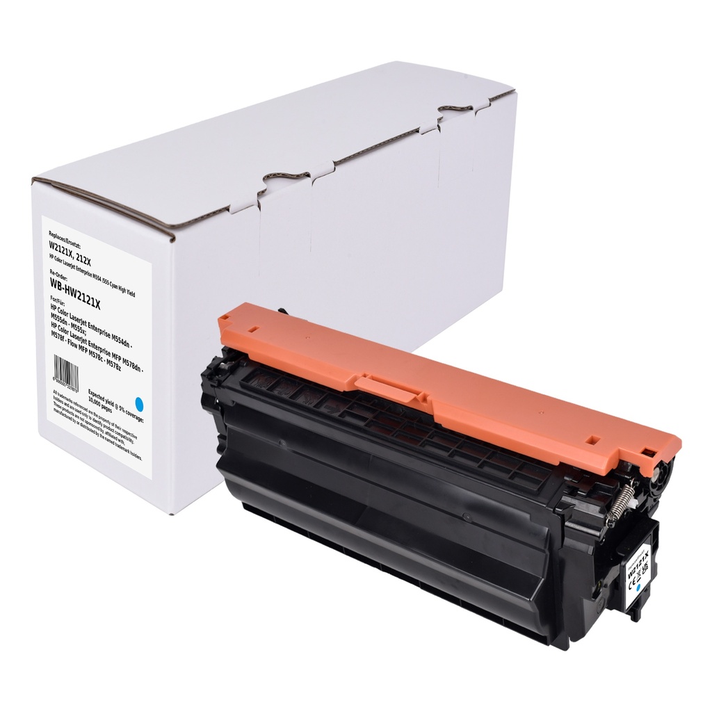 White Box Standard Remanufactured HP W2121X (212X) Toner Cyan