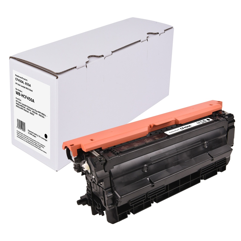 White Box Standard Remanufactured HP CF450A (655A) Toner Black