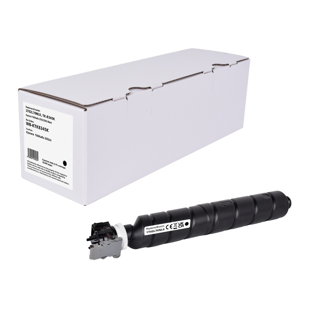 White Box Standard Remanufactured Kyocera 1T02L70NL0 (TK-8345K) Copier Toner Black