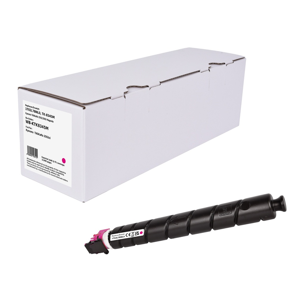 White Box Standard Remanufactured Kyocera 1T02L7BNL0 (TK-8345M) Copier Toner Magenta