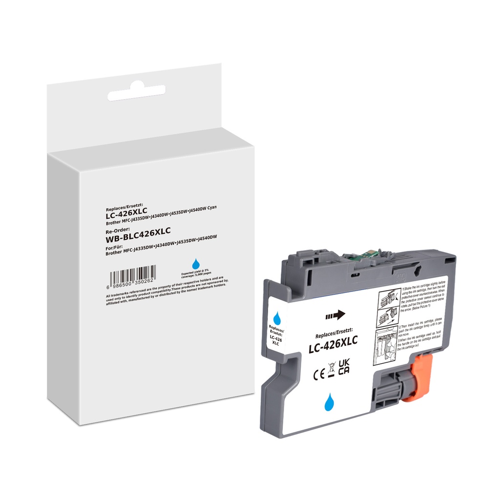 White Box Standard Compatible Brother LC-426XLC (LC-426XL) Inkjet Cartridge Cyan