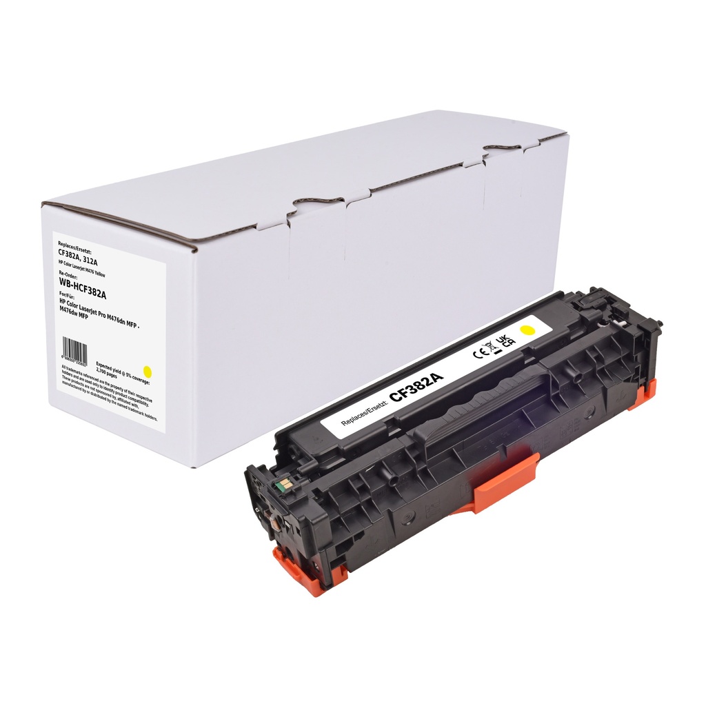 White Box Standard Remanufactured HP CF382A (312A) Toner Yellow