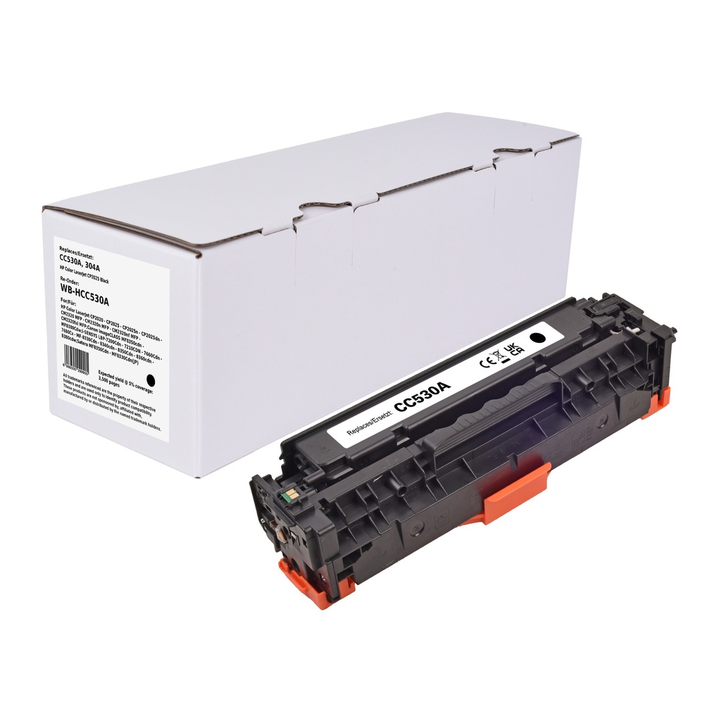 White Box Standard Remanufactured HP CC530A (304A) Toner Black