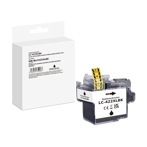 [WB-BLC422XLBK] White Box Standard Compatible Brother LC-422XLBK (LC-422XL) Inkjet Cartridge Black