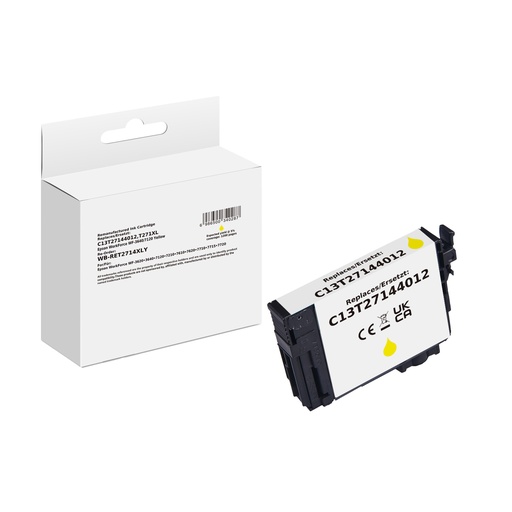 [WB-RET2714XLY] White Box Standard Remanufactured Epson C13T27144012 (T271XL) Inkjet Cartridge Yellow