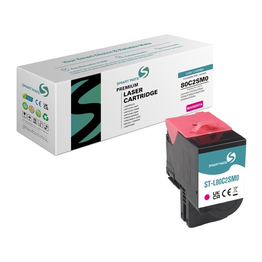 [ST-L80C2SM0] 【202411归档】SMART MATE Remanufactured Lexmark 80C2SM0 Toner Magenta