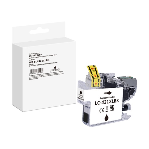 [WB-BLC421XLBK] White Box Standard Compatible Brother LC-421XLBK (LC-421XL) Inkjet Cartridge Black