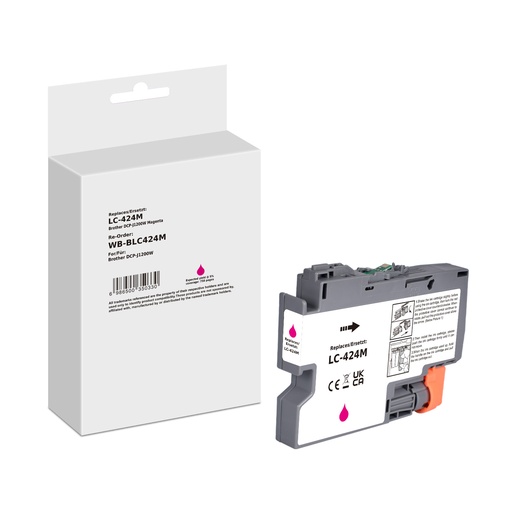 [WB-BLC424M] White Box Standard Compatible Brother LC-424M (LC-424) Inkjet Cartridge Magenta