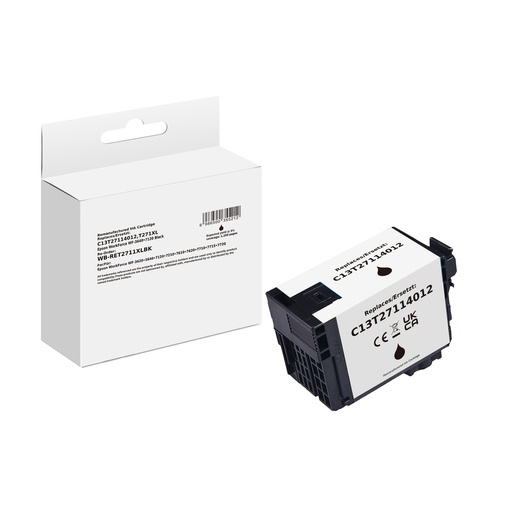 [WB-RET2711XLBK] White Box Standard Remanufactured Epson C13T27114012 (T271XL) Inkjet Cartridge Black