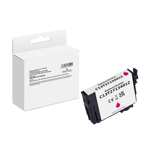 [WB-RET2713XLM] White Box Standard Remanufactured Epson C13T27134012 (T271XL) Inkjet Cartridge Magenta