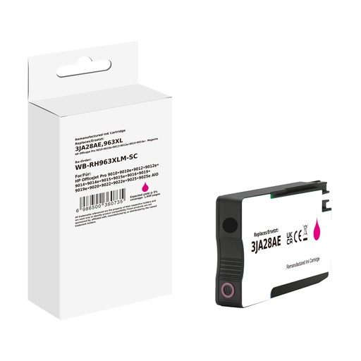 [WB-RH963XLM-SC] White Box Standard Remanufactured HP 3JA28AE (963XL) Inkjet Cartridge Magenta