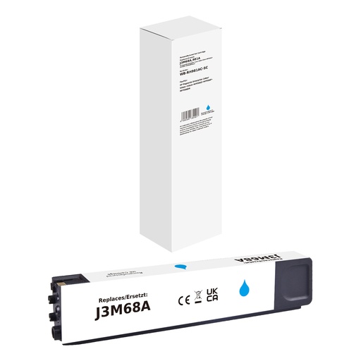 [WB-RH981AC-SC] White Box Standard Remanufactured HP J3M68A (981A) Inkjet Cartridge Cyan