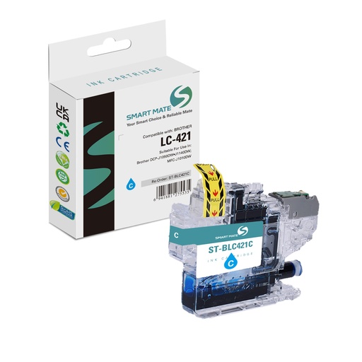 [ST-BLC421C] SMART MATE Compatible Brother LC-421C (LC-421) Inkjet Cartridge