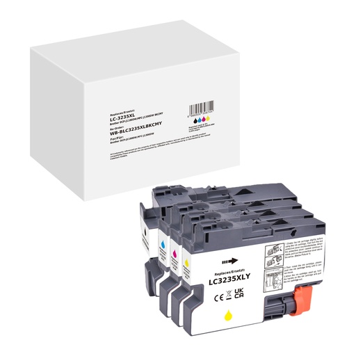 [WB-BLC3235XLBKCMY] White Box Standard Compatible Brother LC-3235XL Inkjet Cartridge Black/Cyan/Magenta/Yellow