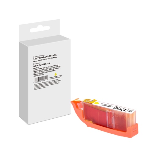 [WB-CCLI581XXLY] White Box Standard Compatible Canon 1997C001 (CLI-581XXL) Inkjet Cartridge Yellow