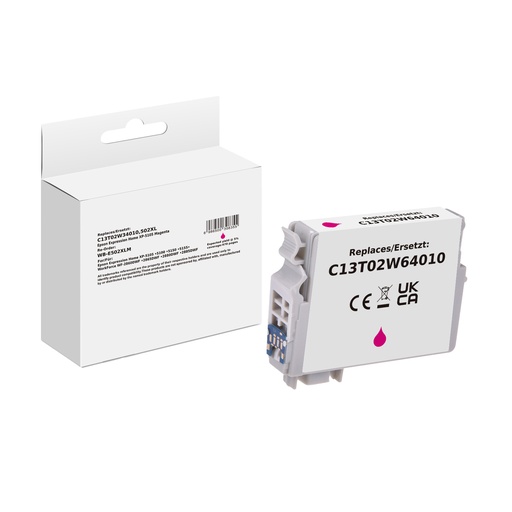 [WB-E502XLM] White Box Standard Compatible Epson C13T02W34010 (502XL) Inkjet Cartridge Magenta