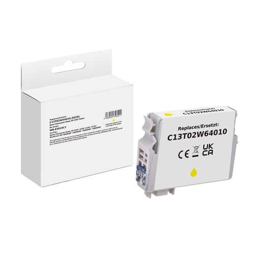 [WB-E502XLY] White Box Standard Compatible Epson C13T02W44010 (502XL) Inkjet Cartridge Yellow