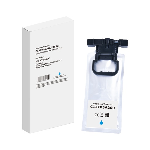 [WB-ET05A2C] White Box Standard Compatible Epson C13T05A200 (T05A2) Inkjet Cartridge Cyan