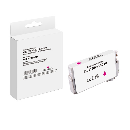 [WB-ET3593M] White Box Standard Compatible Epson C13T35934010 (T35XL) Inkjet Cartridge Magenta