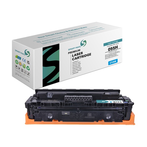 [ST-C3019C002-RC] SMART MATE Remanufactured Canon 3019C002 (055H) Toner Cyan (Reused chip)