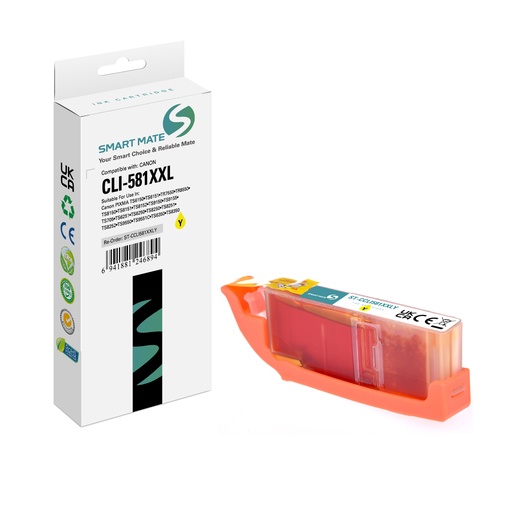 [ST-CCLI581XXLY] SMART MATE Compatible Canon 1997C001 (CLI-581XXL) Inkjet Cartridge Yellow