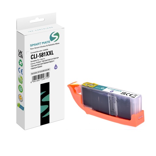 [ST-CCLI581XXLPB] SMART MATE Compatible Canon 1999C001 (CLI-581XXL) Inkjet Cartridge Photo Blue