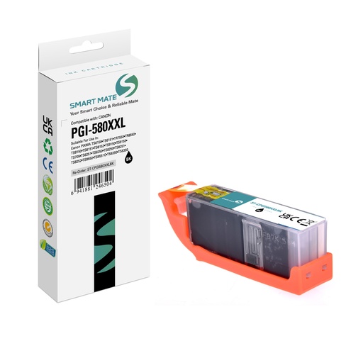 [ST-CPGI580XXLBK] SMART MATE Compatible Canon 1970C001 (PGI-580XXL) Inkjet Cartridge Black