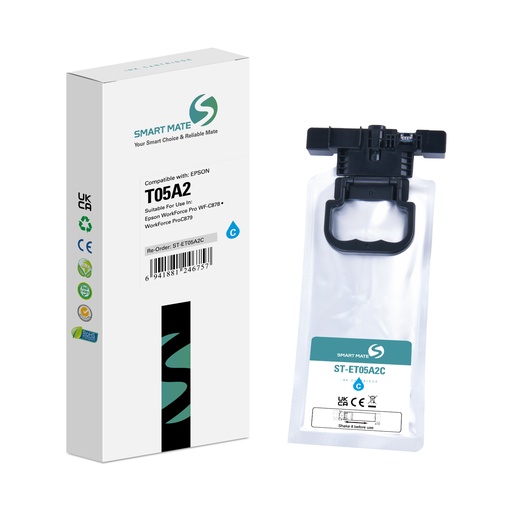 [ST-ET05A2C] SMART MATE Compatible Epson C13T05A200 (T05A2) Inkjet Cartridge Cyan